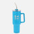 Neon Blue Handle Travel Cup w/Straw 30oz