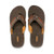 Men's Brown W/Stitch  flip flops
