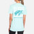 'Women's -skylight Blue- 'swimming turtle' tee