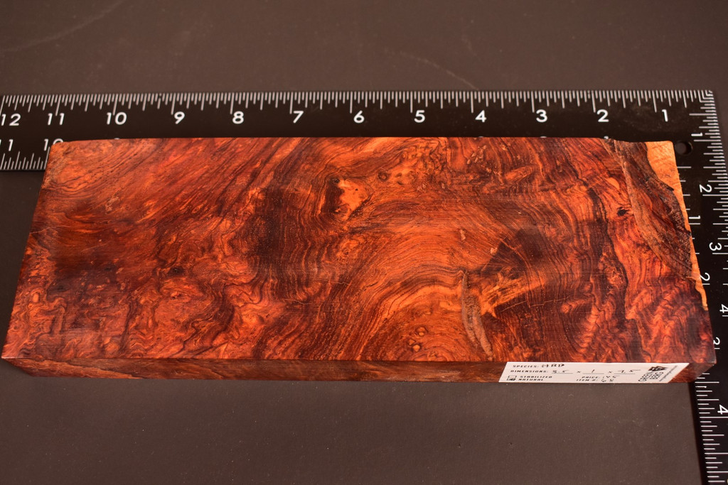 Honduras Rosewood Burl 68 (3.5 x 1 x 9.5)