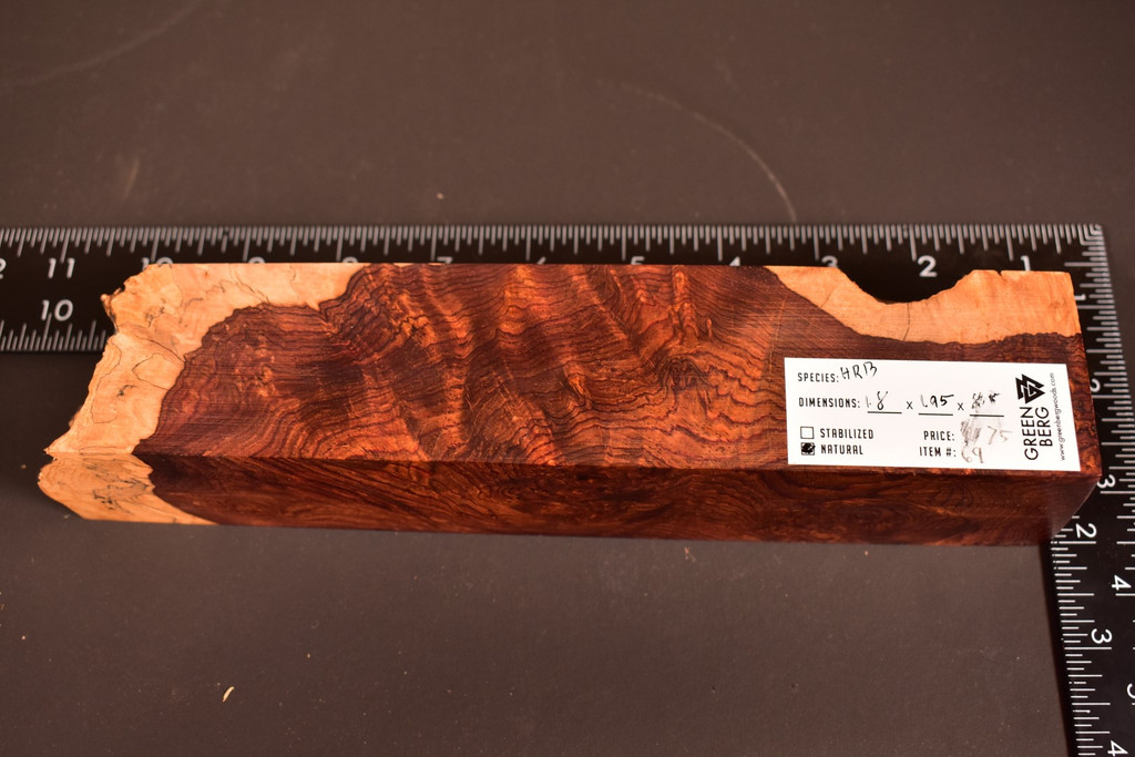 Honduras Rosewood Burl 69 (1.8 x 1.95 x 8.5)