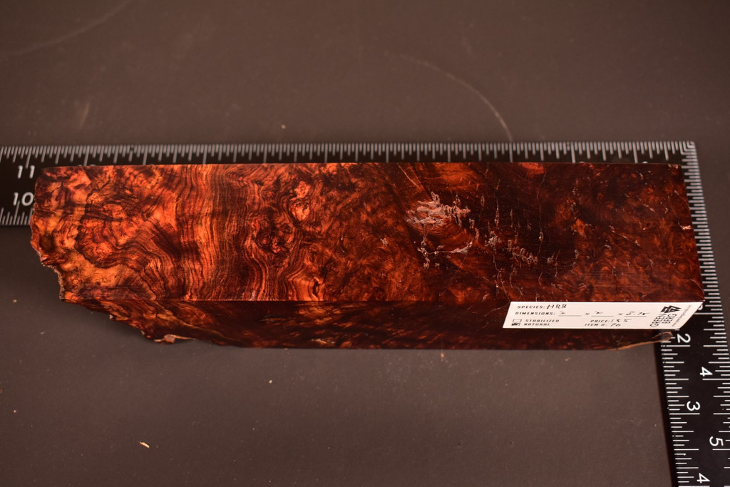 BEST Honduras Rosewood Burl 70 (2 x 2 x 8.75)