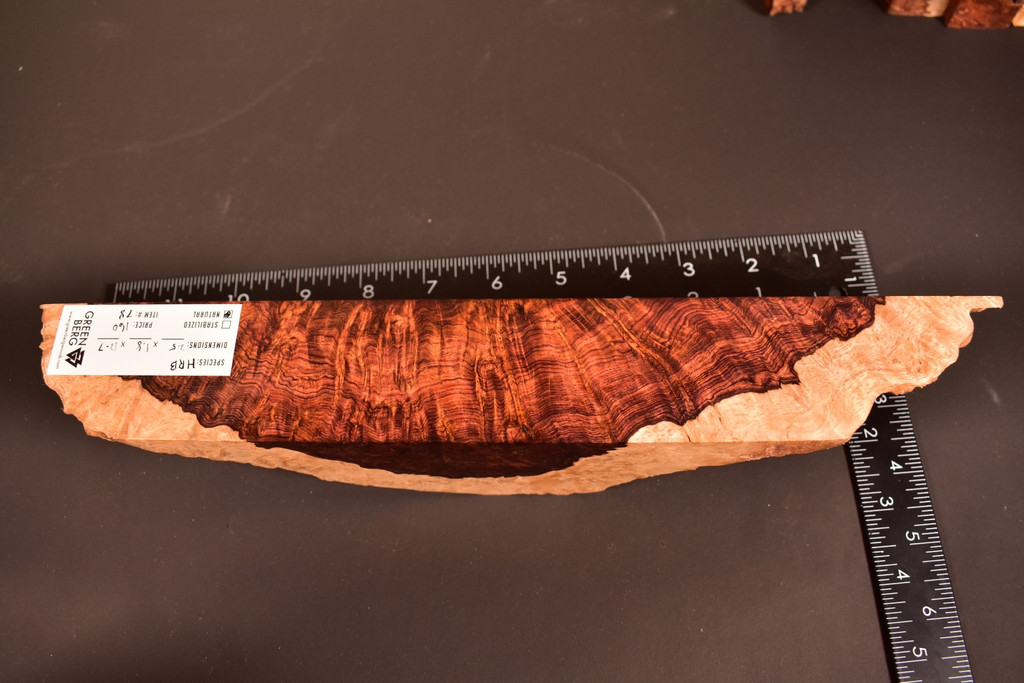 Honduras Rosewood Burl 78 (2.5 x 1.8 x 12-7)