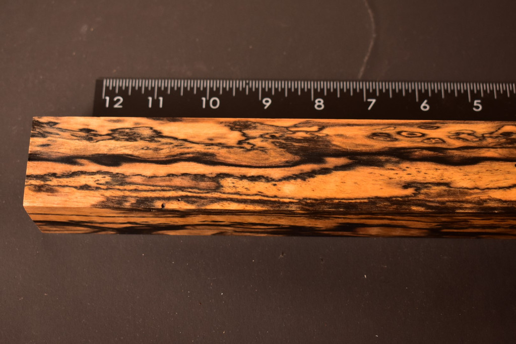 Stabilized Curly Black and White Ebony 35 (1.65 x 1.45 x 12)