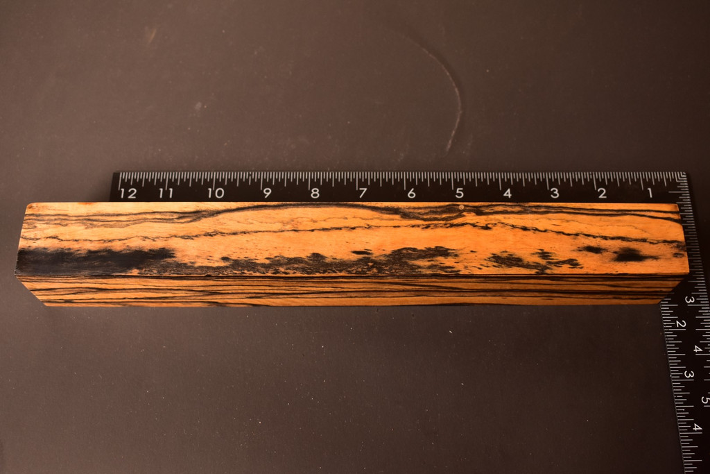 Stabilized Curly Black and White Ebony 36 (1.65 x 1.45 x 12)