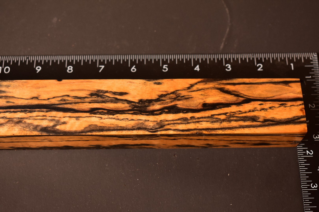 Stabilized Curly Black and White Ebony 36 (1.65 x 1.45 x 12)
