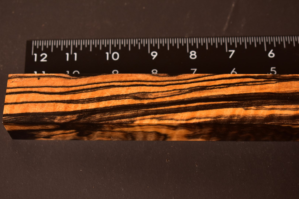 Stabilized Curly Black and White Ebony 38 (1.25 x 1.25 x 12)