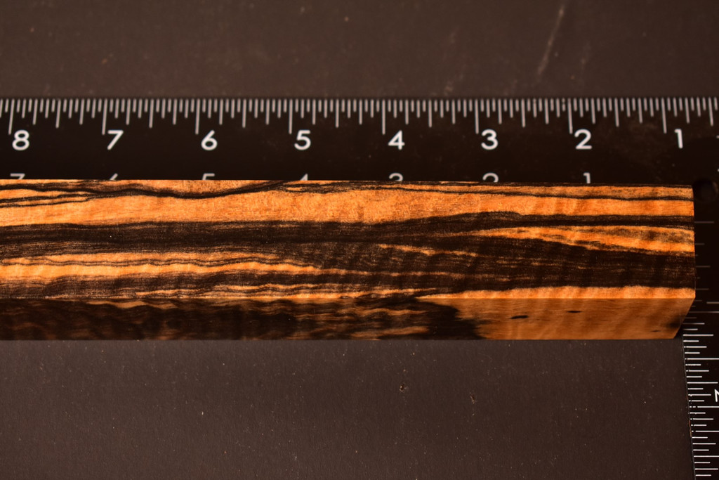 Stabilized Curly Black and White Ebony 38 (1.25 x 1.25 x 12)