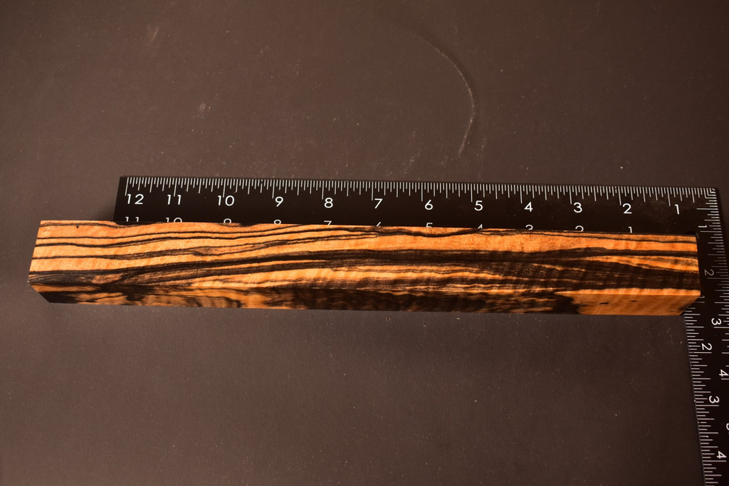 Stabilized Curly Black and White Ebony 38 (1.25 x 1.25 x 12)