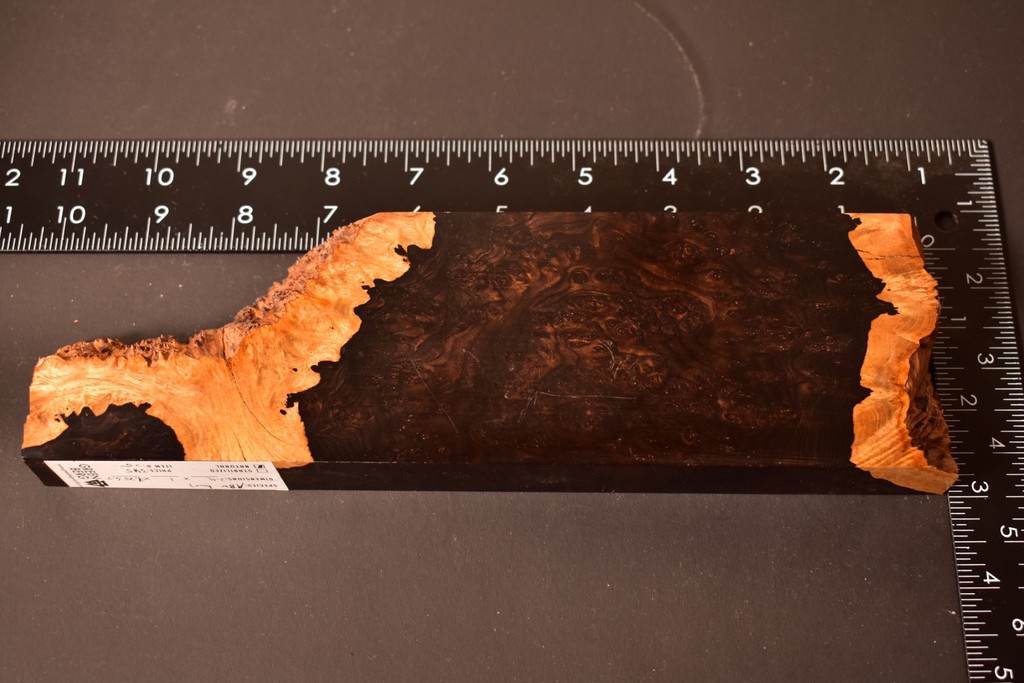 African Blackwood Burl 25 (2.9 x 1 x 9.75 - 6.7)
