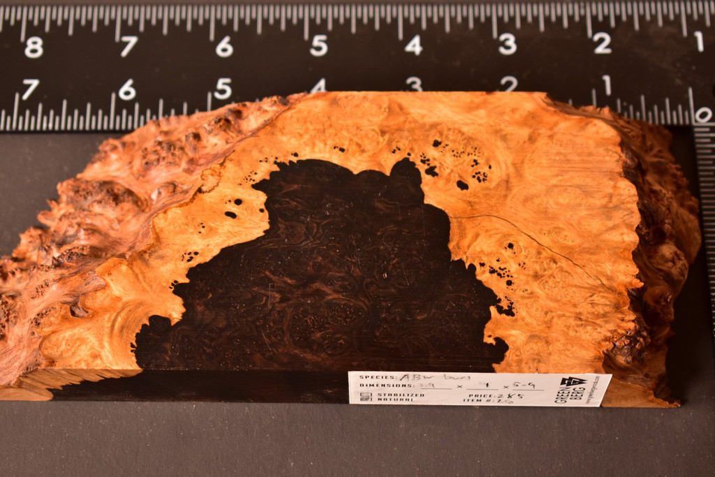 African Blackwood Burl 26 (2.9 x 1 x 5-9)