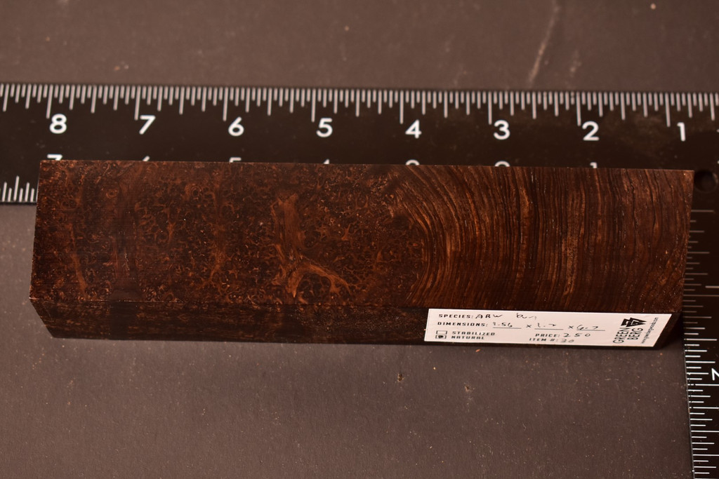 African Blackwood Burl 30 (1.56 x 1.2 x 6.7)