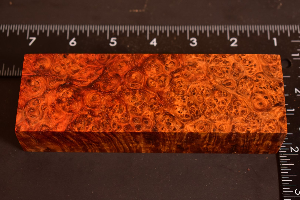 Stabilized Amboyna Burl 82B (1.9 x 1.15 x 5.85)