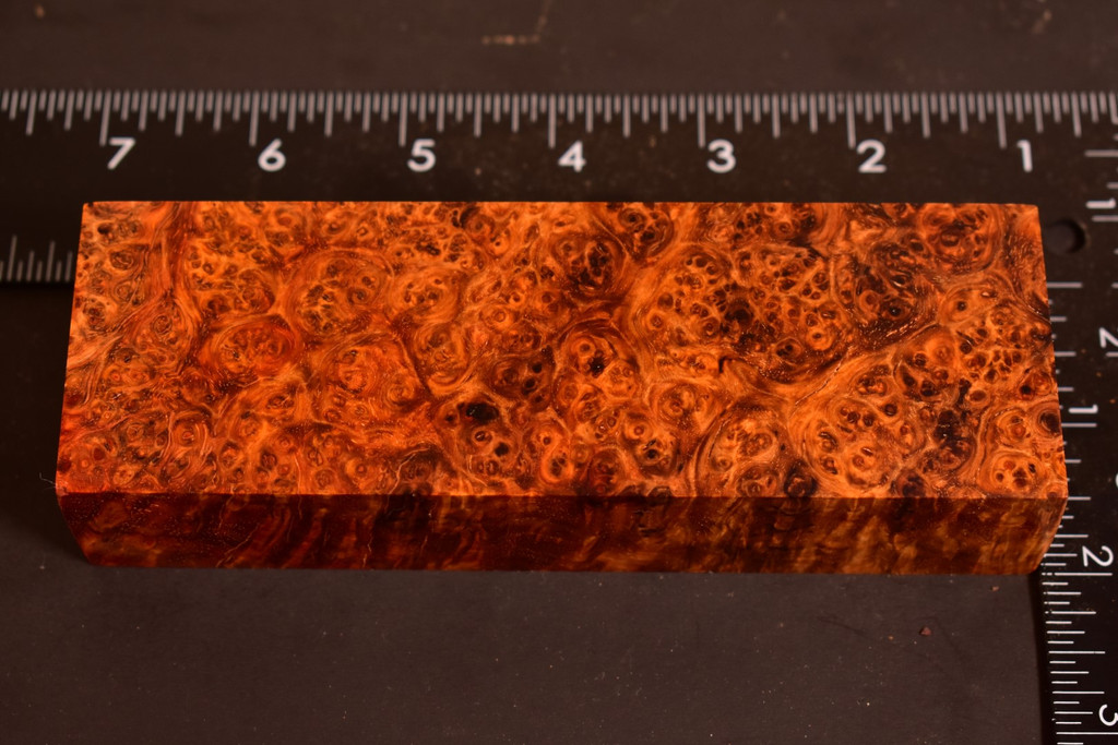 Stabilized Amboyna Burl 82B (1.9 x 1.15 x 5.85)