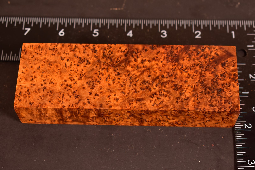 Stabilized Amboyna Burl 85B (1.9 x 1.15 x 5.85)
