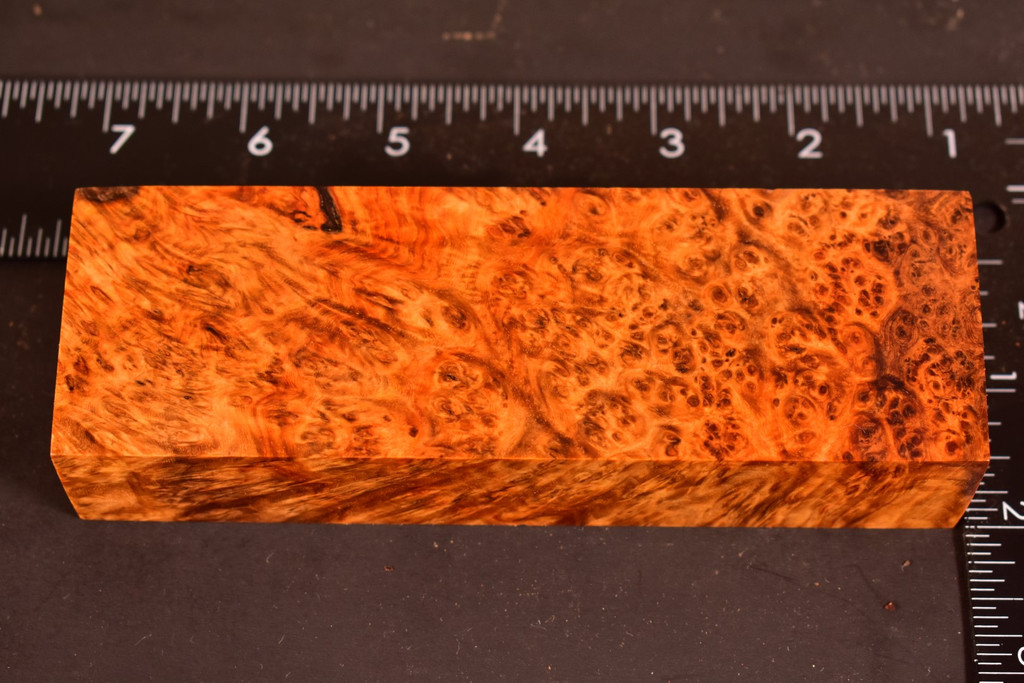 Stabilized Amboyna Burl 89B (1.9 x 1.15 x 5.85)