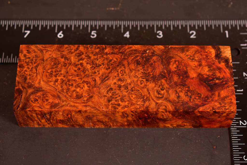 Stabilized Amboyna Burl 90B (1.9 x 1.15 x 5.85)