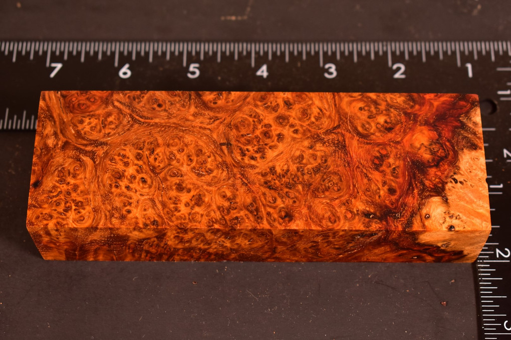 Stabilized Amboyna Burl 90B (1.9 x 1.15 x 5.85)