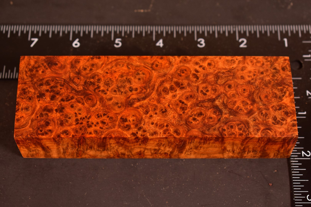 Stabilized Amboyna Burl 91B (1.9 x 1.15 x 5.85)