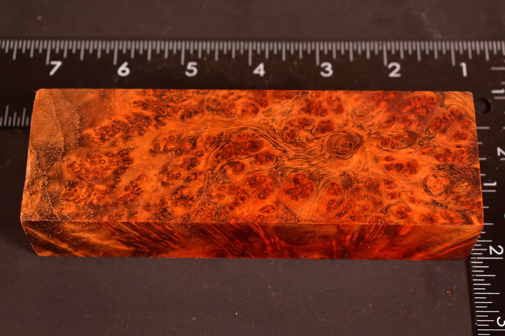 Stabilized Amboyna Burl 98B (1.9 x 1.15 x 5.85)