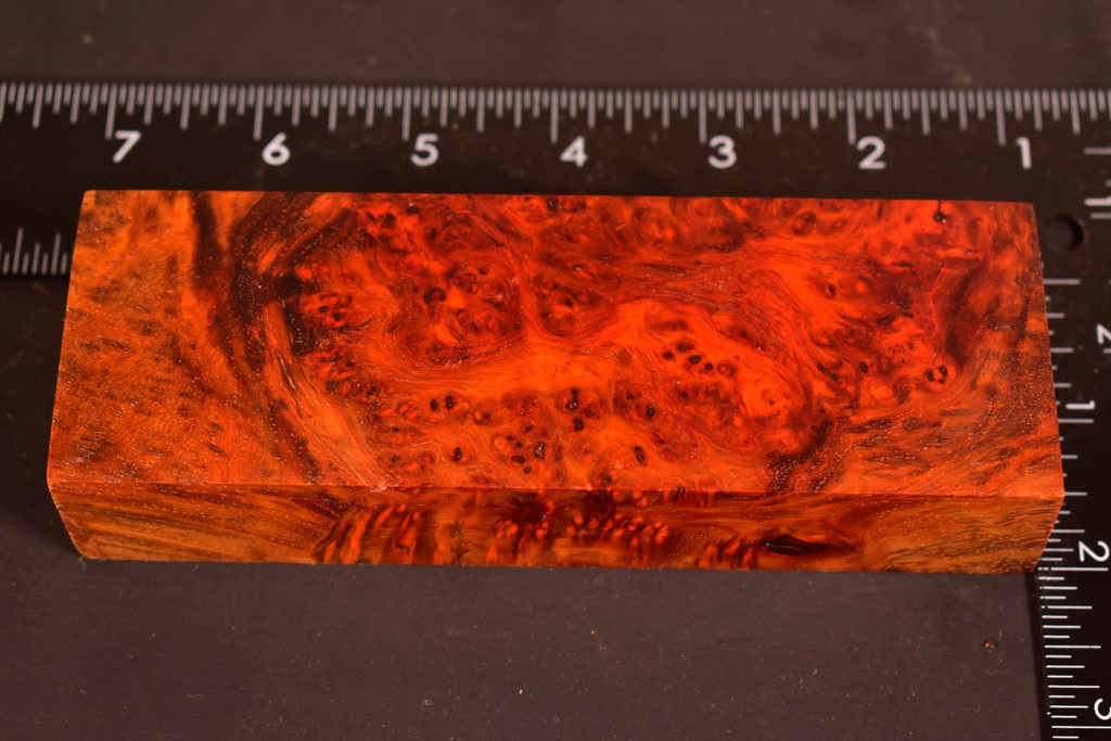Stabilized Amboyna Burl 98B (1.9 x 1.15 x 5.85)
