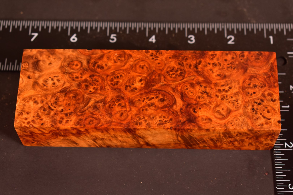 Stabilized Amboyna Burl 117B (1.9 x 1.15 x 5.85)