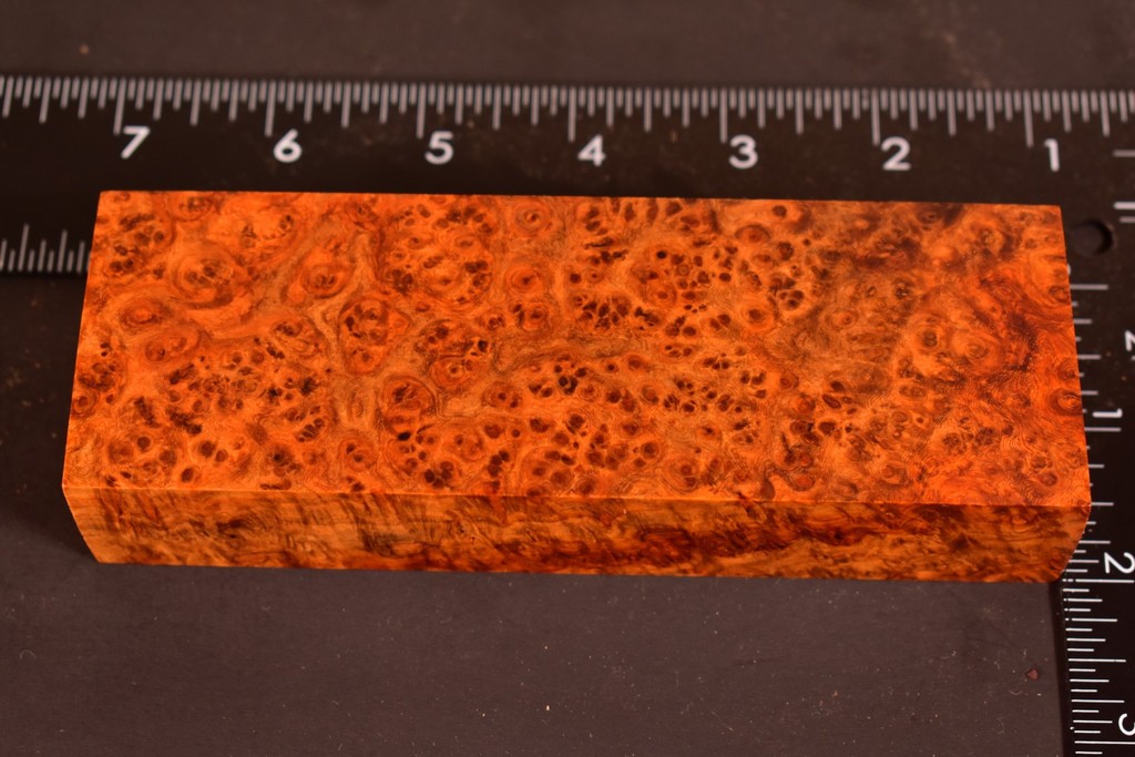 Stabilized Amboyna Burl 118B (1.9 x 1.15 x 5.85)