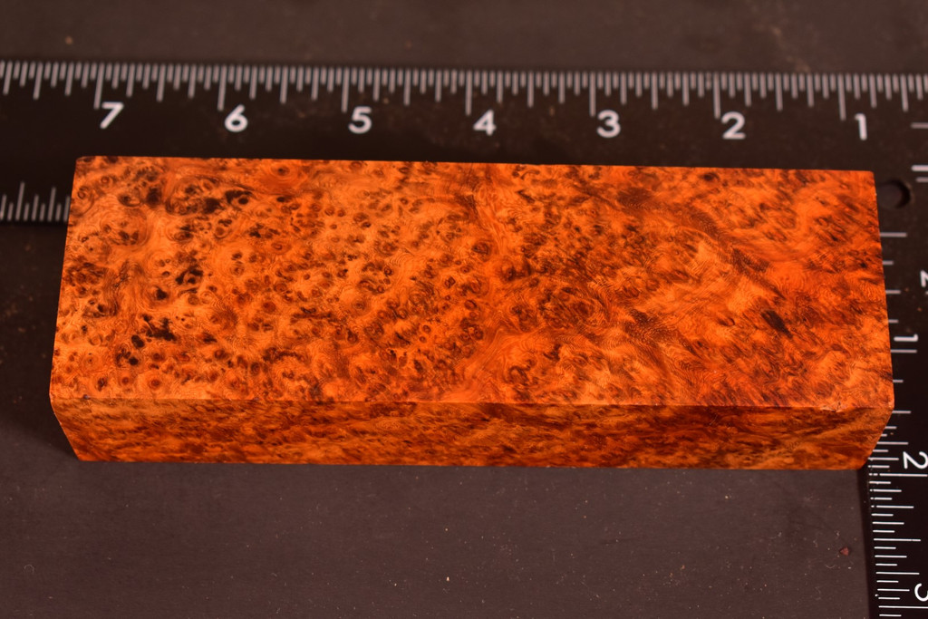 Stabilized Amboyna Burl 119B (1.9 x 1.15 x 5.85)