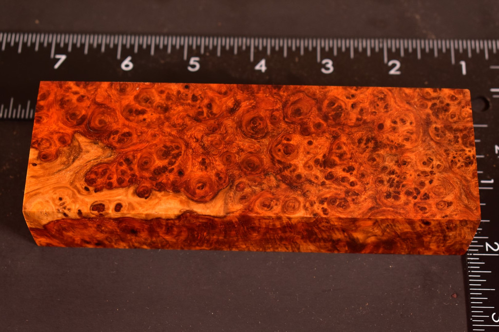 Stabilized Amboyna Burl 120B (1.9 x 1.15 x 5.85)