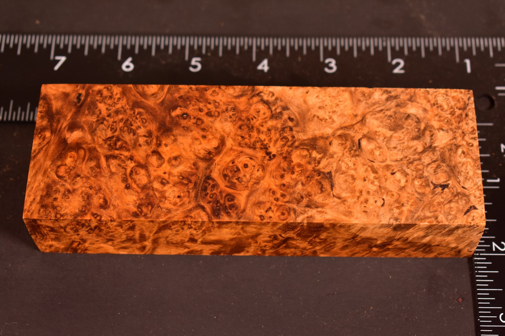Stabilized Amboyna Burl 121B (1.9 x 1.15 x 5.85)