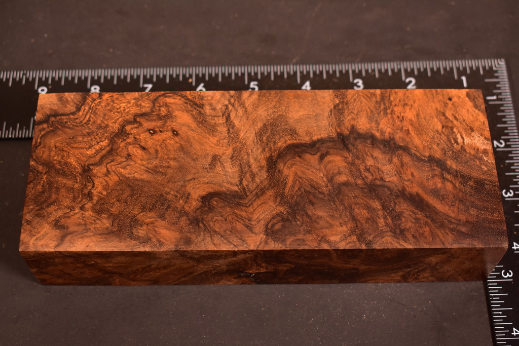 Stabilized Circassian Walnut Burl 5 (1.85 x 1.6 x 7.5)