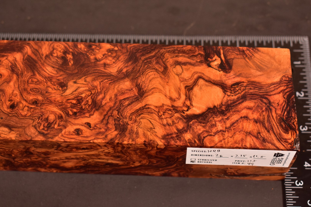 Honduras Rosewood Burl 49 (2.6 x 2.15 x 11.5)