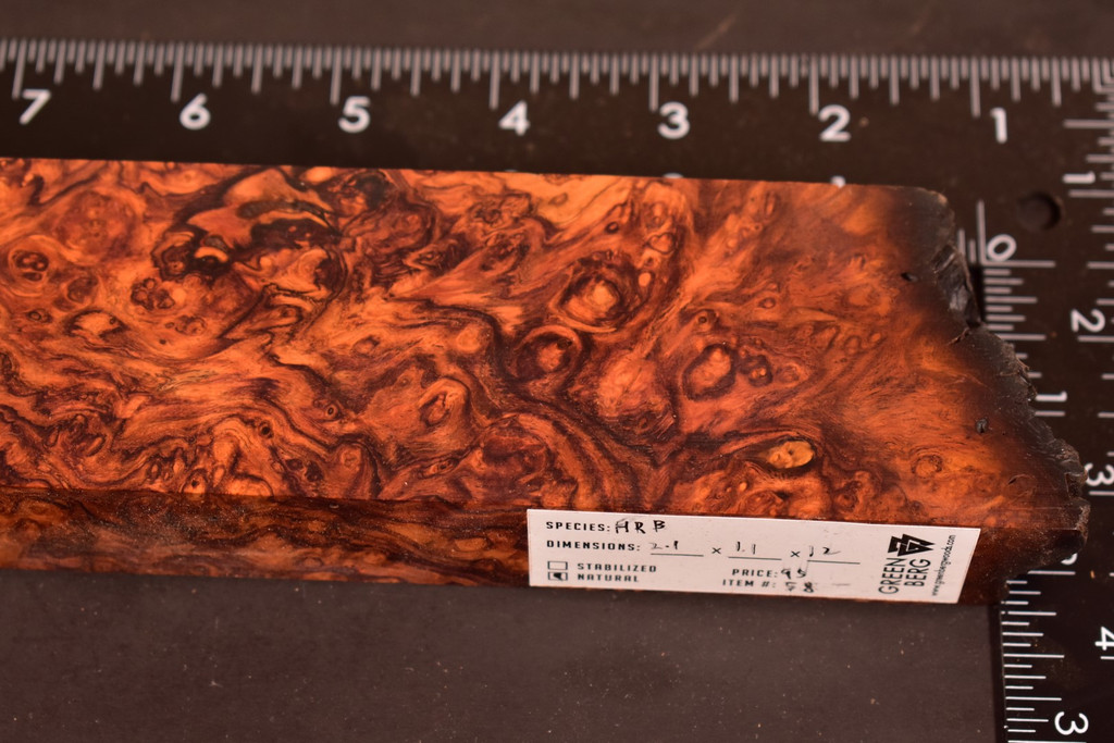 Honduras Rosewood Burl 58 (2.1 x 1.1 x 12)