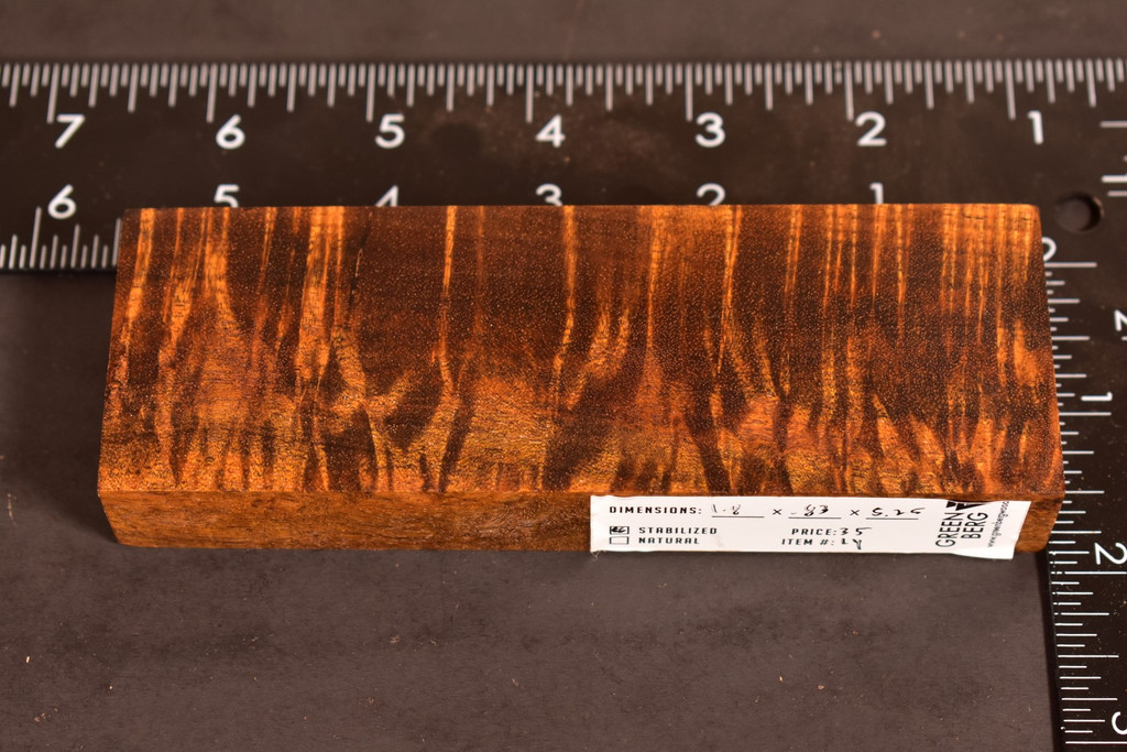 Stabilized Curly Golden Acacia 14 (1,8 x .83 x 5.25)
