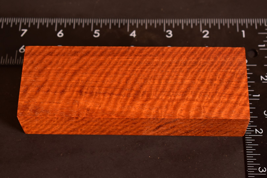 Stabilized Curly Red Narra 81 (2 x 1.1 x 5.5)