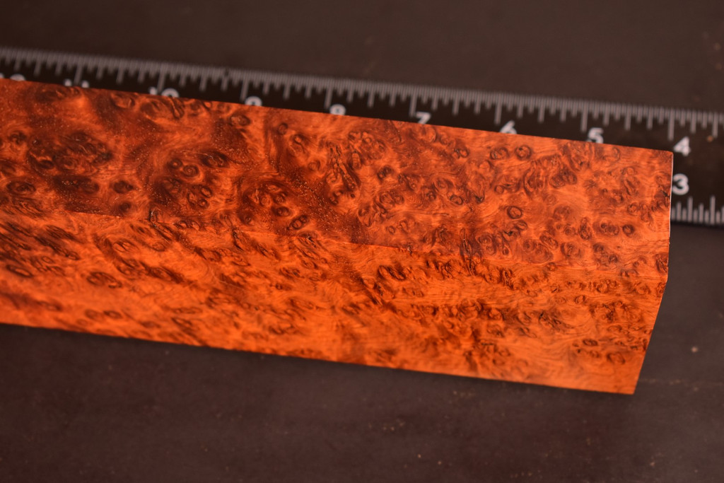 Stabilized Red Amboyna Burl 1 (1.5 x 2.4 x 12-12.8)