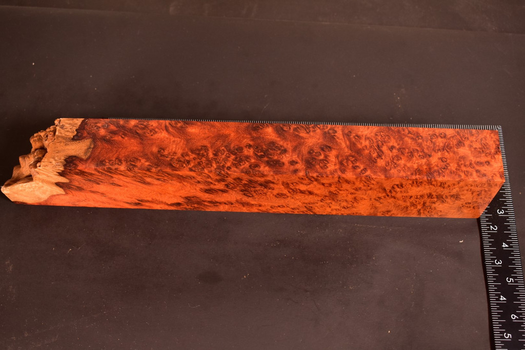Stabilized Red Amboyna Burl 1 (1.5 x 2.4 x 12-12.8)