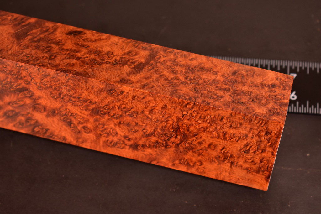 Stabilized Red Amboyna Burl 1 (1.5 x 2.4 x 12-12.8)