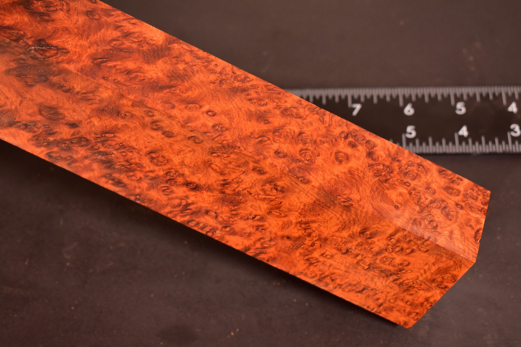 Stabilized Red Amboyna Burl 2 (1.5 x 2.4 x 12-12.8)