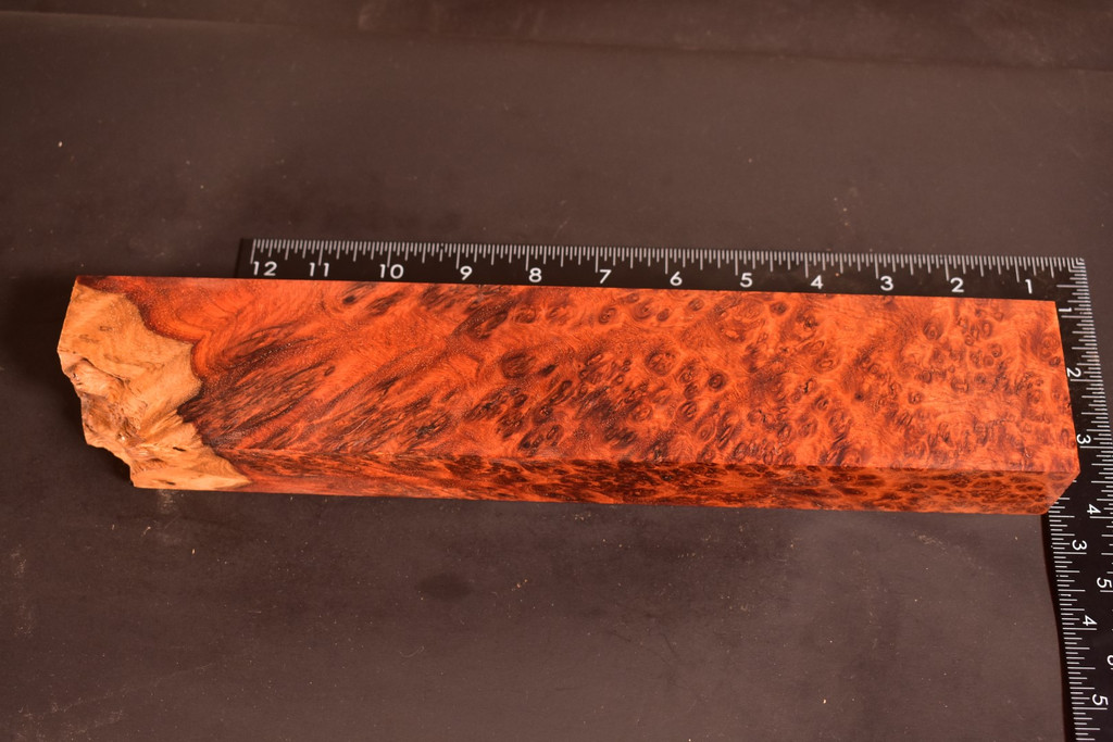 Stabilized Red Amboyna Burl 2 (1.5 x 2.4 x 12-12.8)
