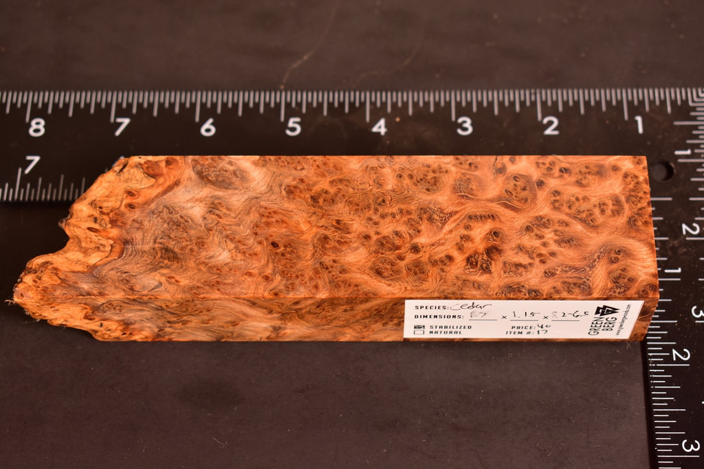 Stabilized Fragrant Sugi Cedar Burl 17 (1.7 x 1.15 x 5.2 - 6.5)