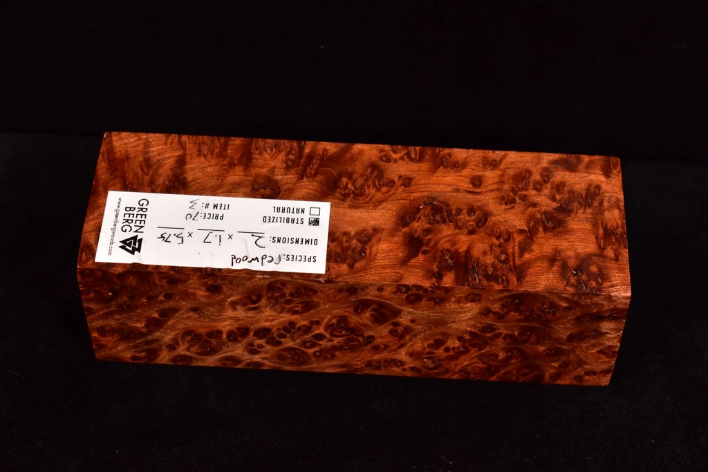 Stabilized Redwood Burl 3 (2 X 1.7 X 5.75)