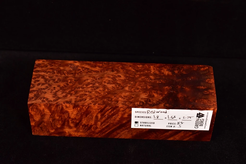 Stabilized Redwood Burl 5 (1.8 X 1.65 X 5.75)