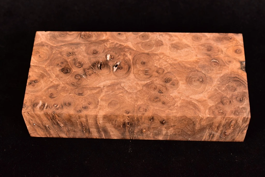 Stabilized Circassian Walnur Burl 6 (2.75 x 1.3 x 5.9)