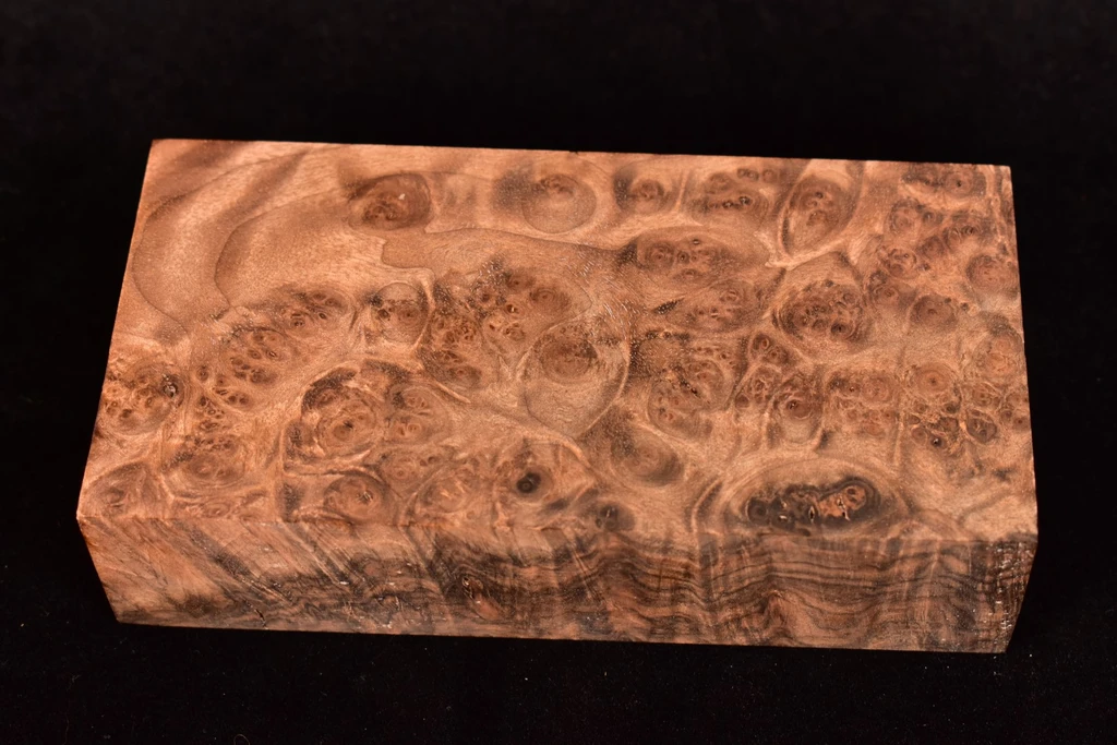 Stabilized Circassian Walnur Burl 7 (2.9 x 1.45 x 5.75)