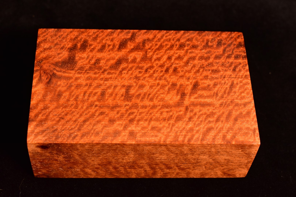 Stabilized Curly Red Narra 85 (3.4 x 1.85 x 5.25)