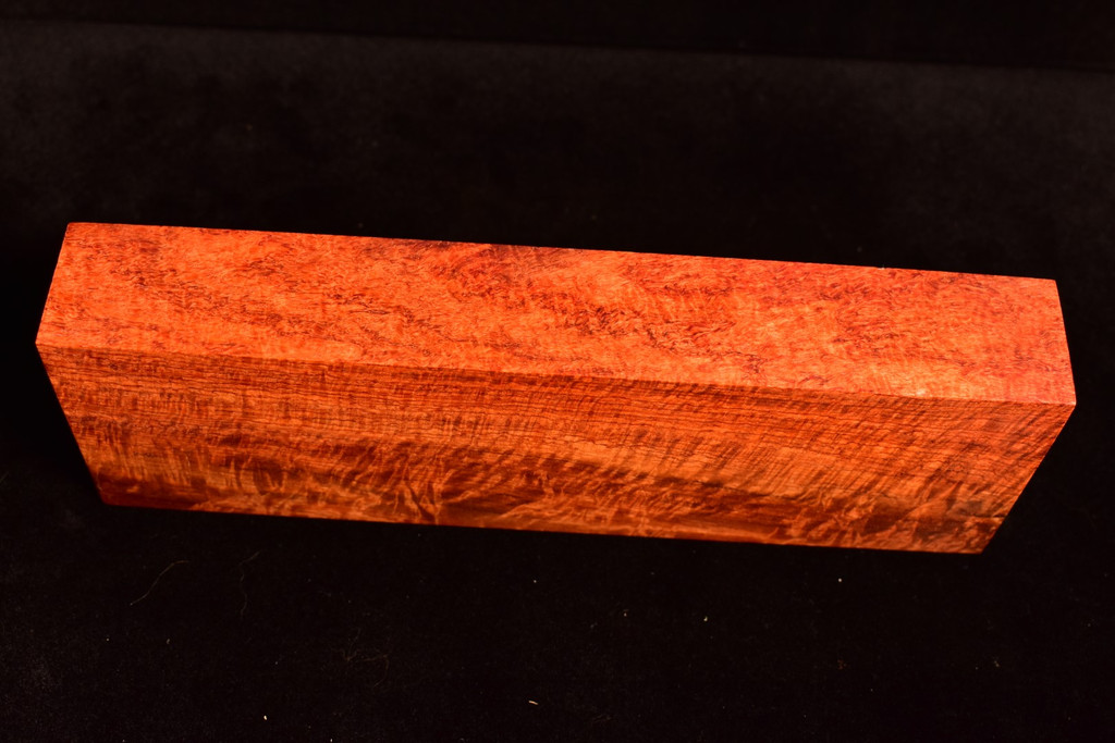Stabilized Curly Red Narra 87 (2.9 x 1.37 x 8.15)