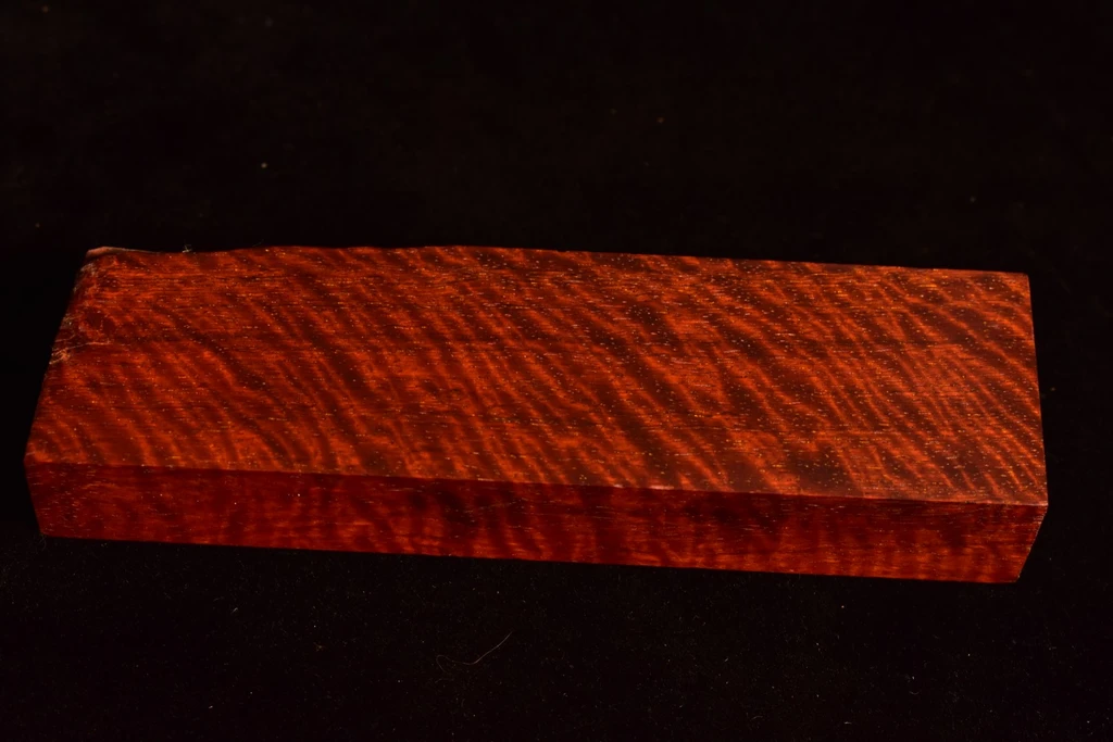 Stabilized Curly Red Narra 91 (1.65 x .95 x 5.65)