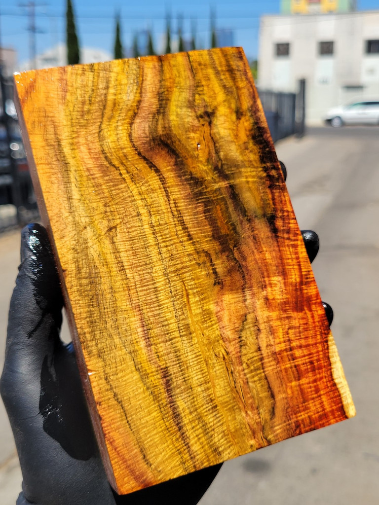 Curly Rainbow Siam Rosewood 27B (4 × 1 3/16 × 6 1/4)