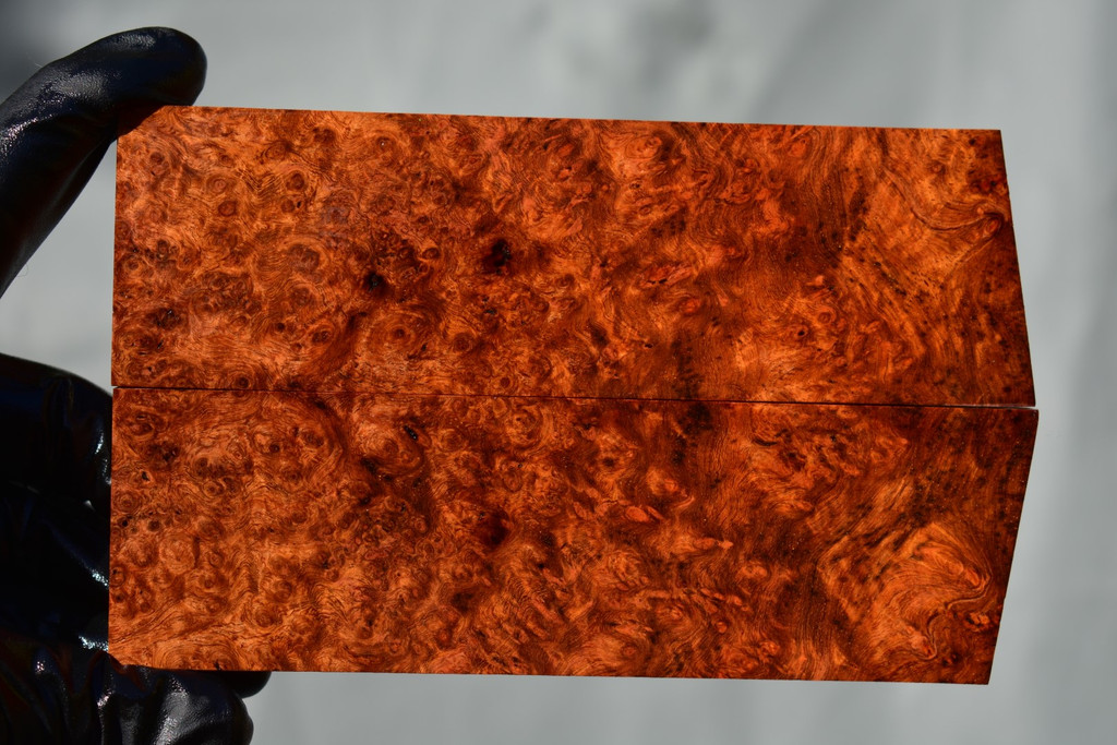 Stabilized Amboyna burl scales 30D (2 x ⅜ x 6)x2